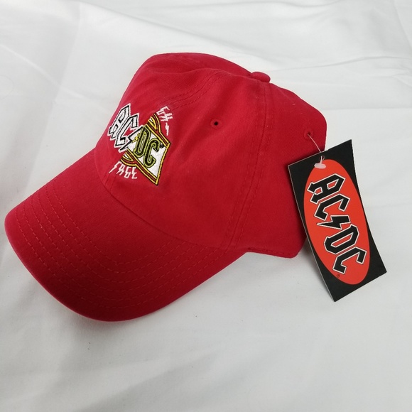 AC/DC | Accessories | Acdc Licensed Strap Back Dad Hat Acdc Duel Logo ...